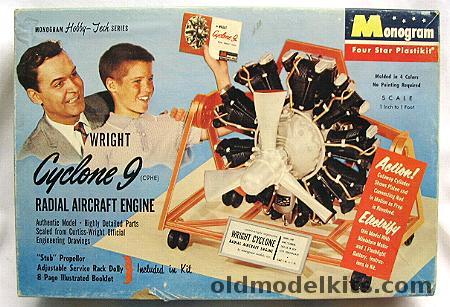 Monogram 1/12 Wright Cyclone 9 Radial Engine (C9HE) - Four Star Issue, PE52-198 plastic model kit